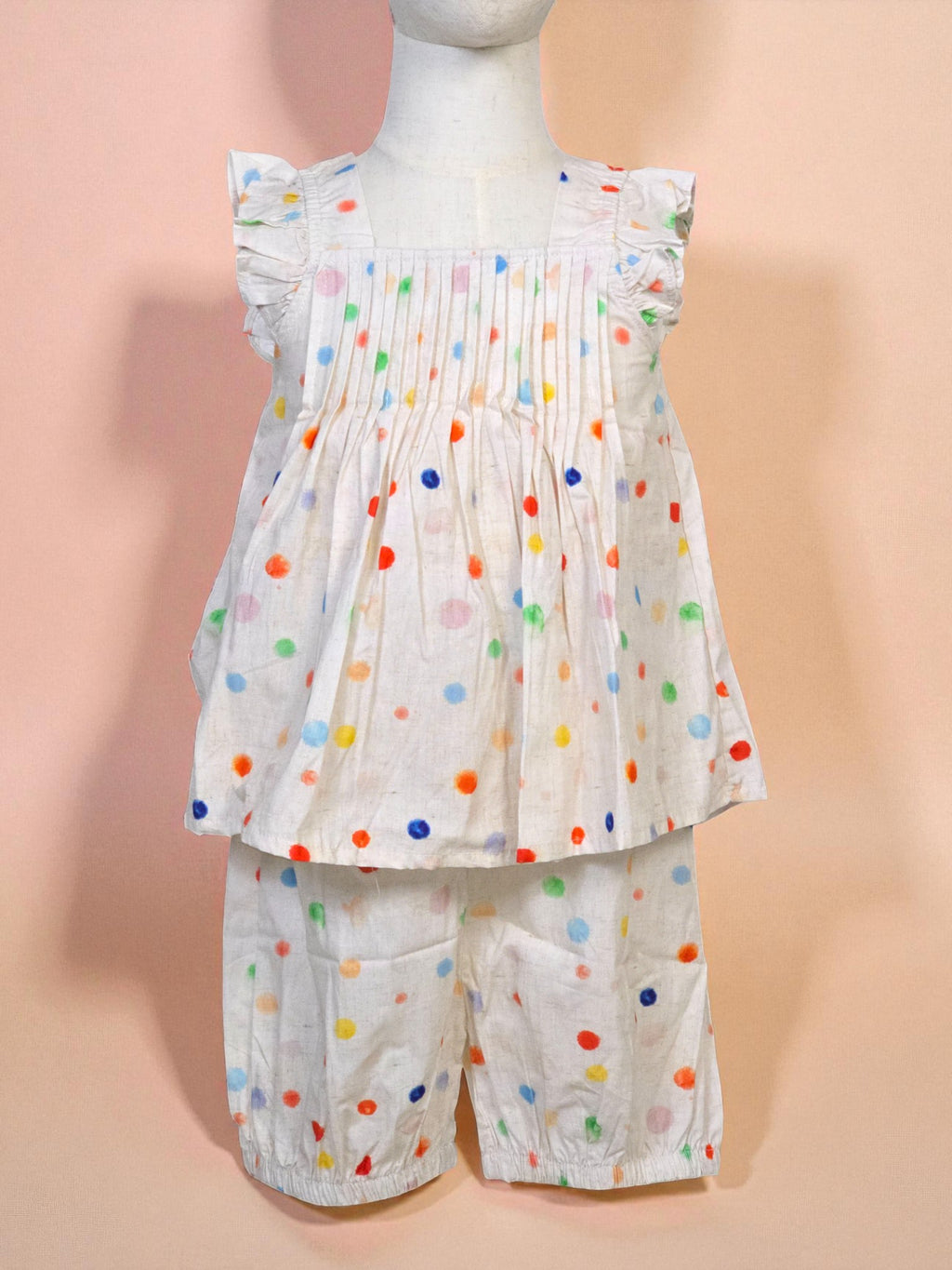 Rainbow Polka Dot Ruffle Set