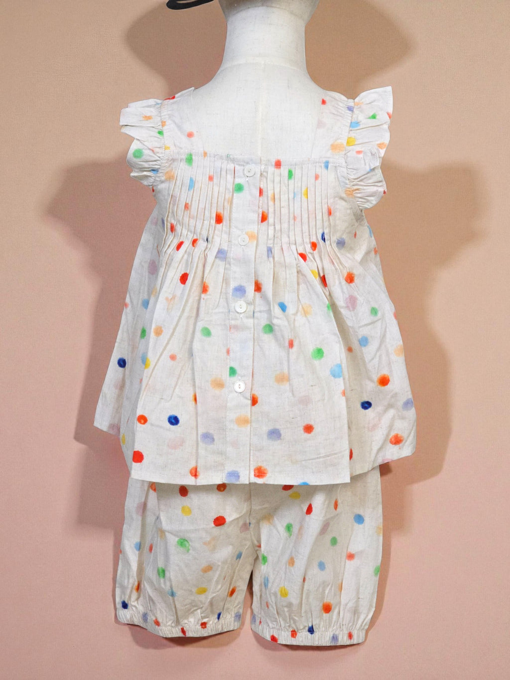 Rainbow Polka Dot Ruffle Set