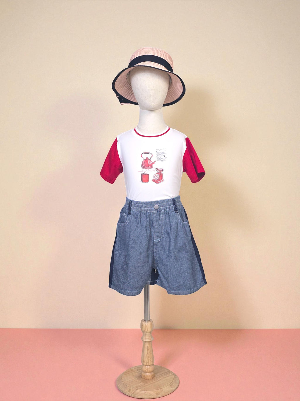 Lightweight Two-Tone Denim Shorts