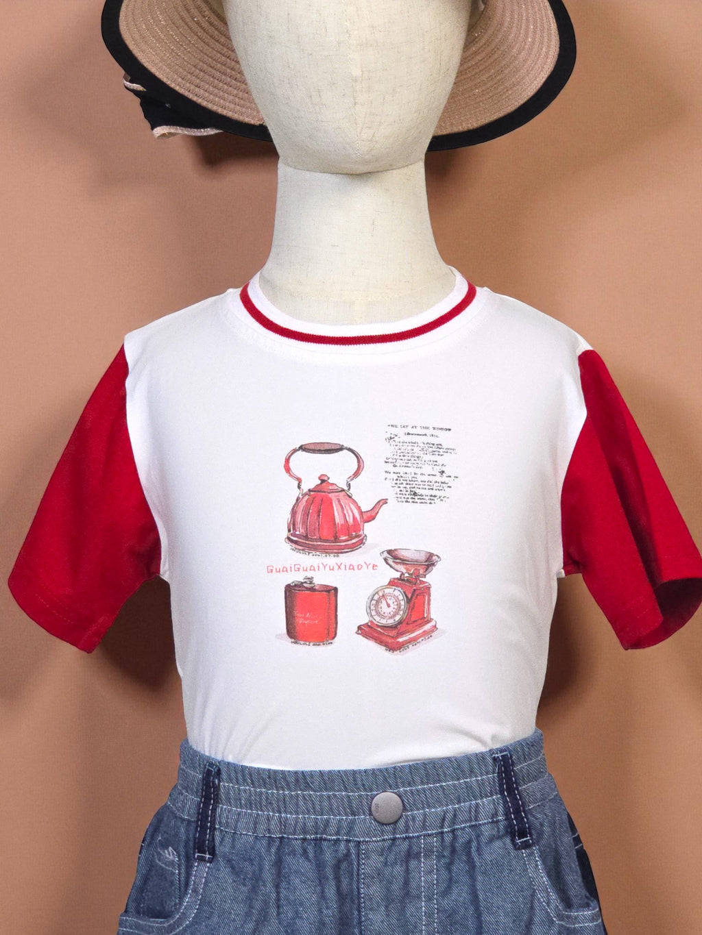 Girls Graphic Tee – Retro Appliances Print