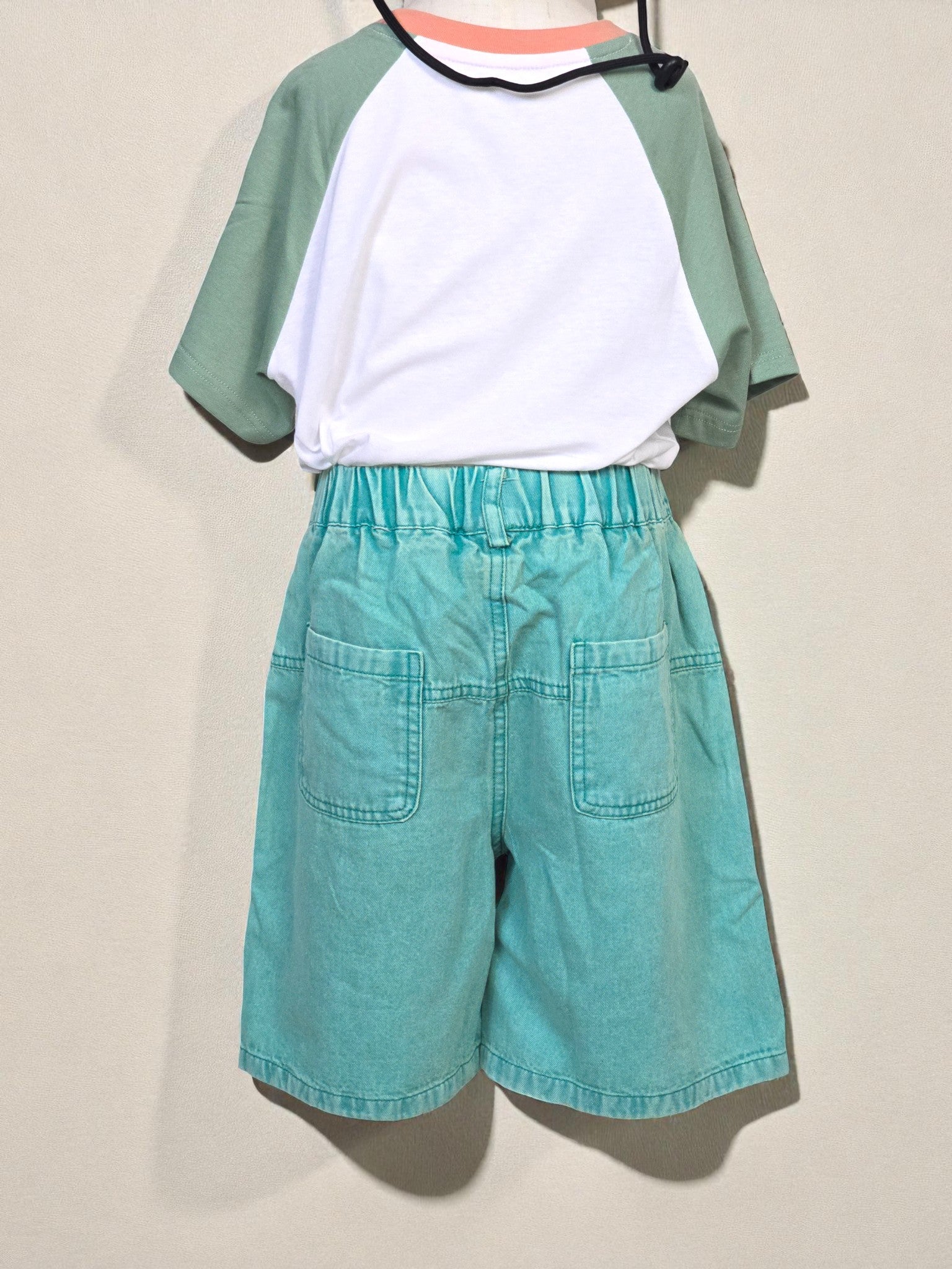 Unisex Aqua Blue Shorts - Soft Denim Look