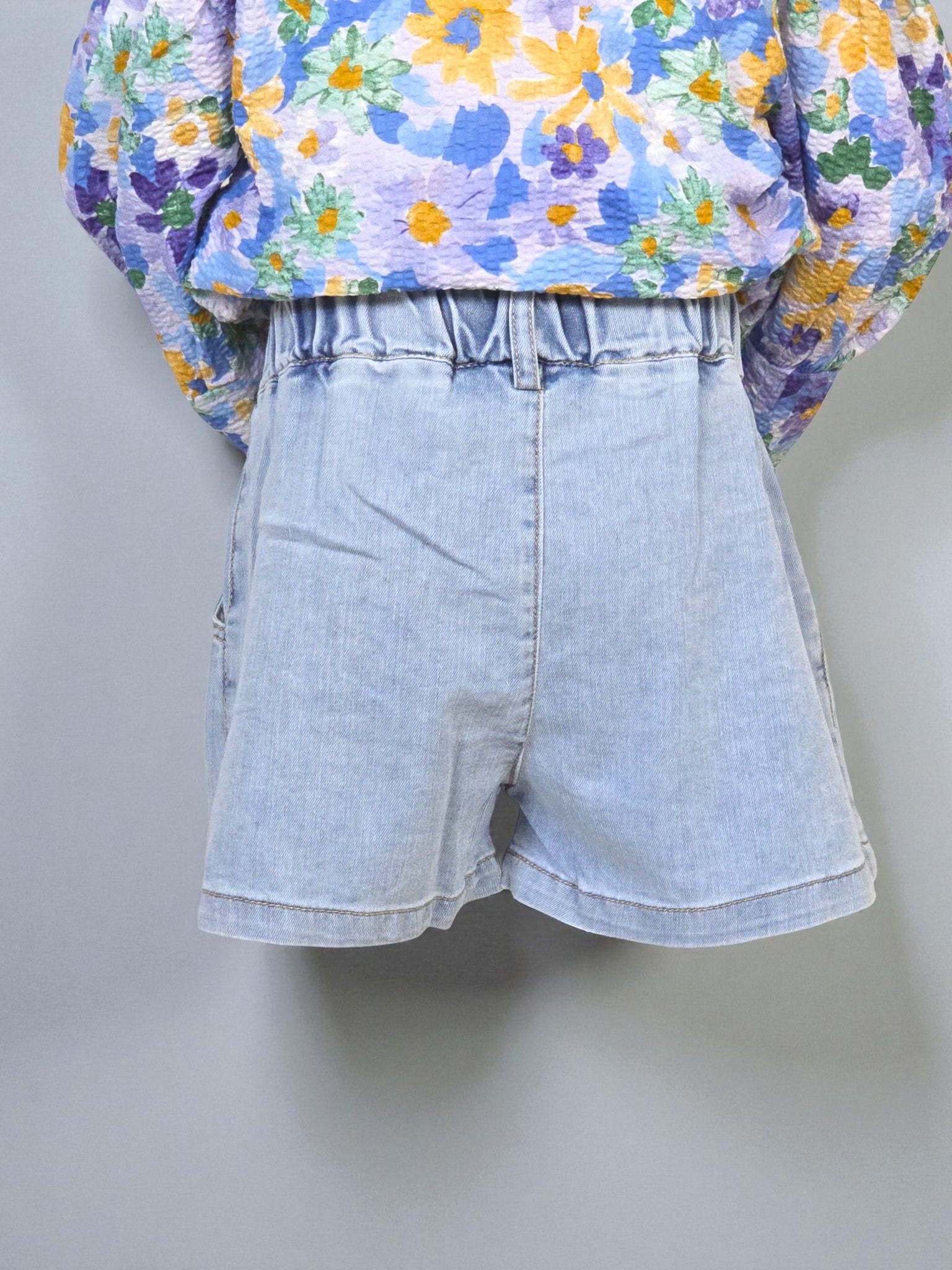 Lightweight Denim Shorts for Kids – Rope Tie Detail