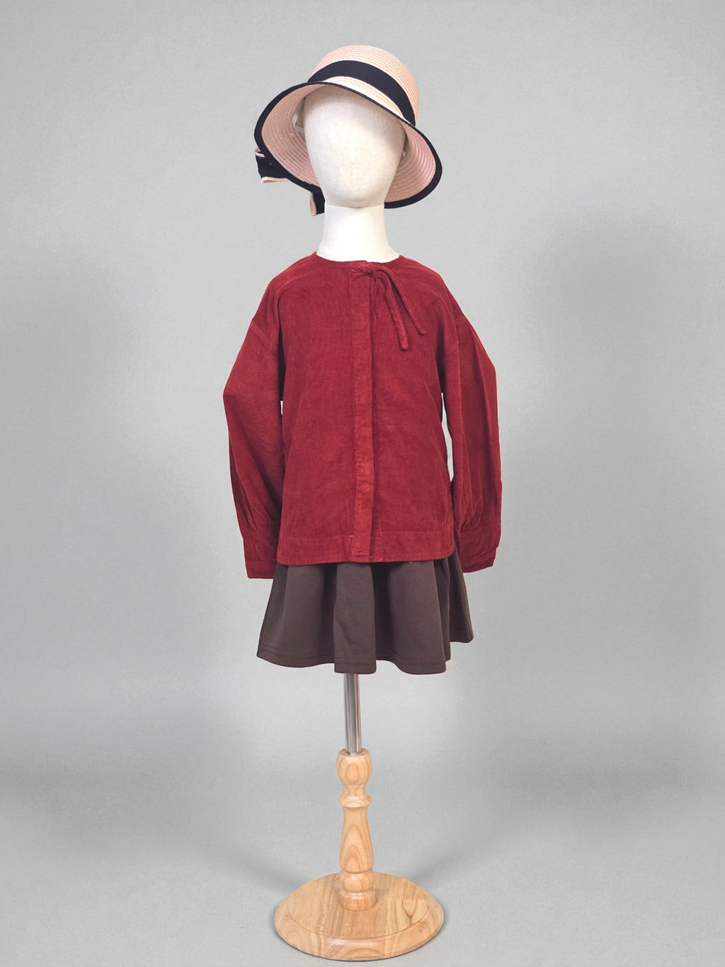 Burgundy Corduroy Top – Soft Autumn Blouse