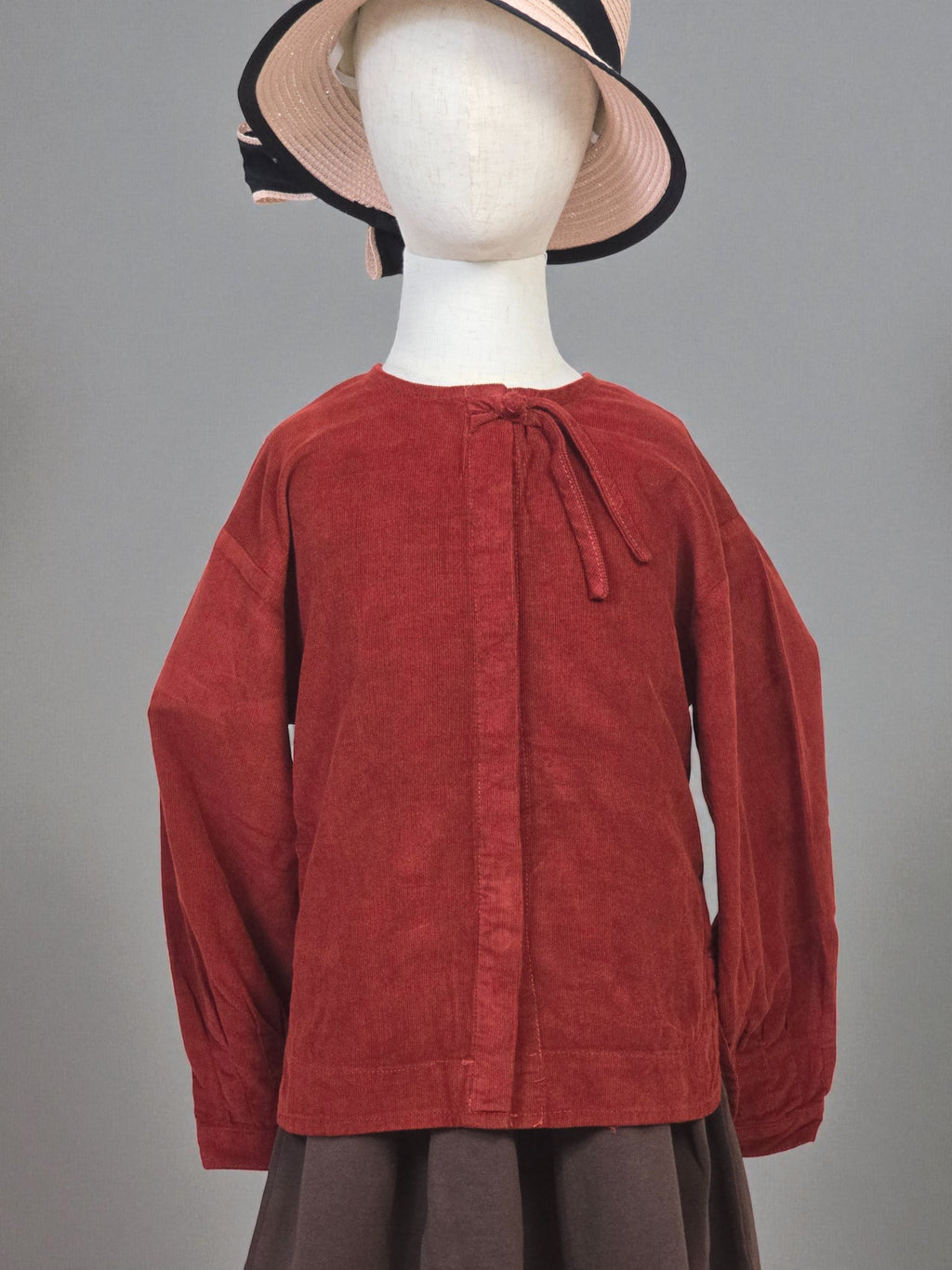 Burgundy Corduroy Top – Soft Autumn Blouse