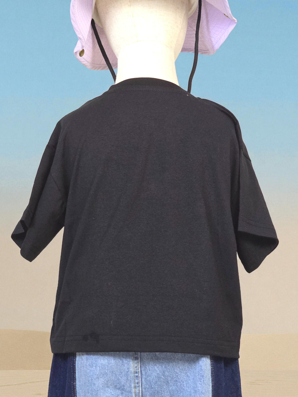 Black Digital Cat Graphic Tee