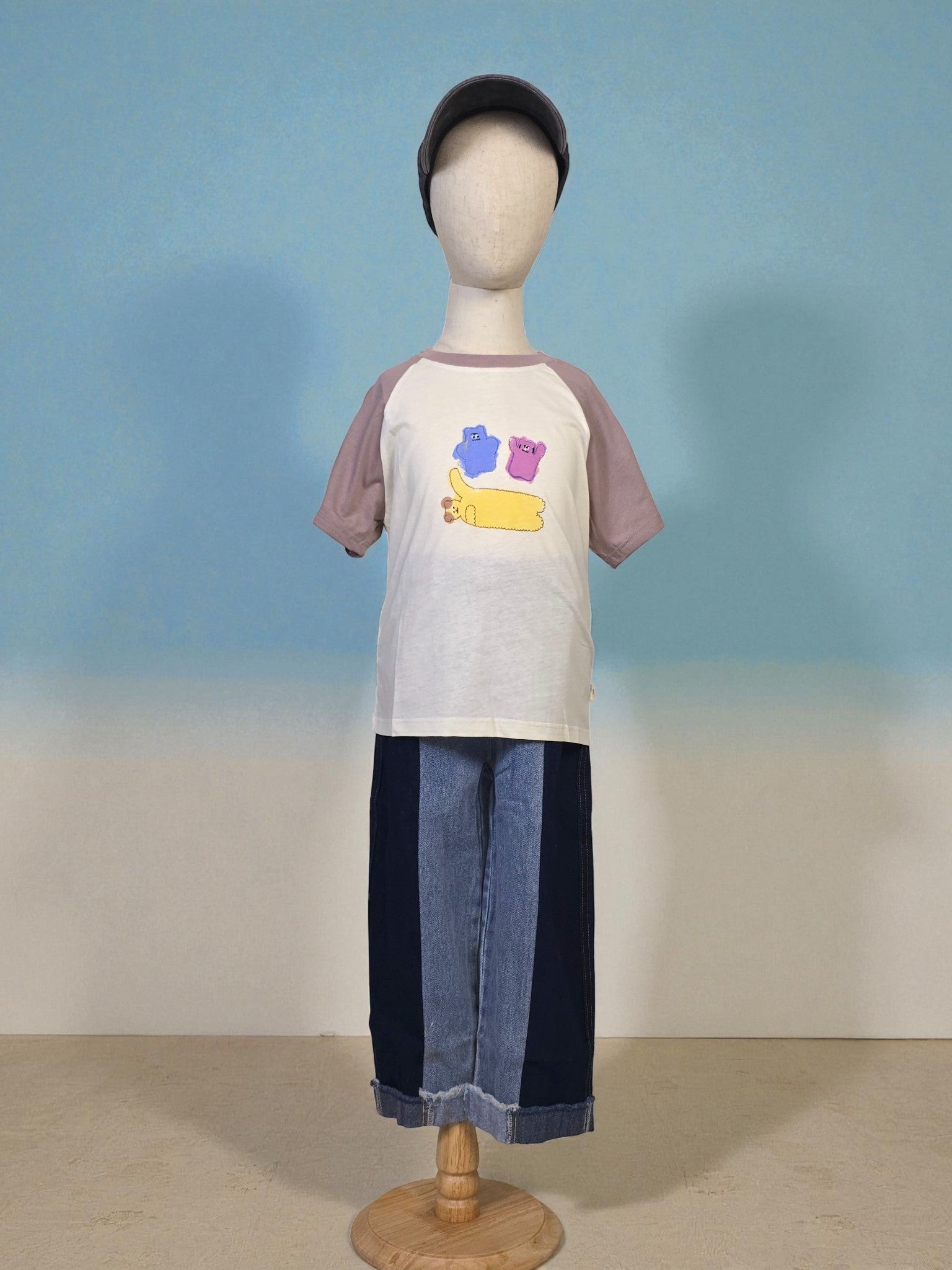 Colour-Block Bear Tee