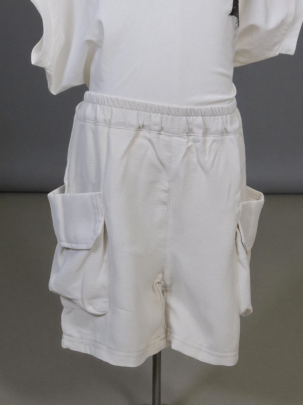White Utility Shorts - Large Side Pockets