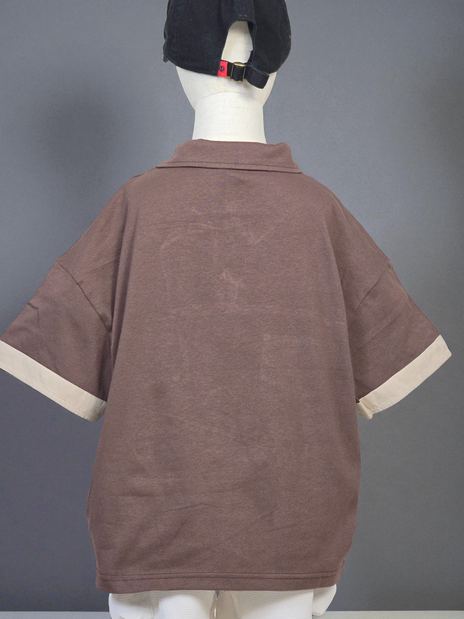 Two-Tone Utility Polo Tee – Streetwear Top