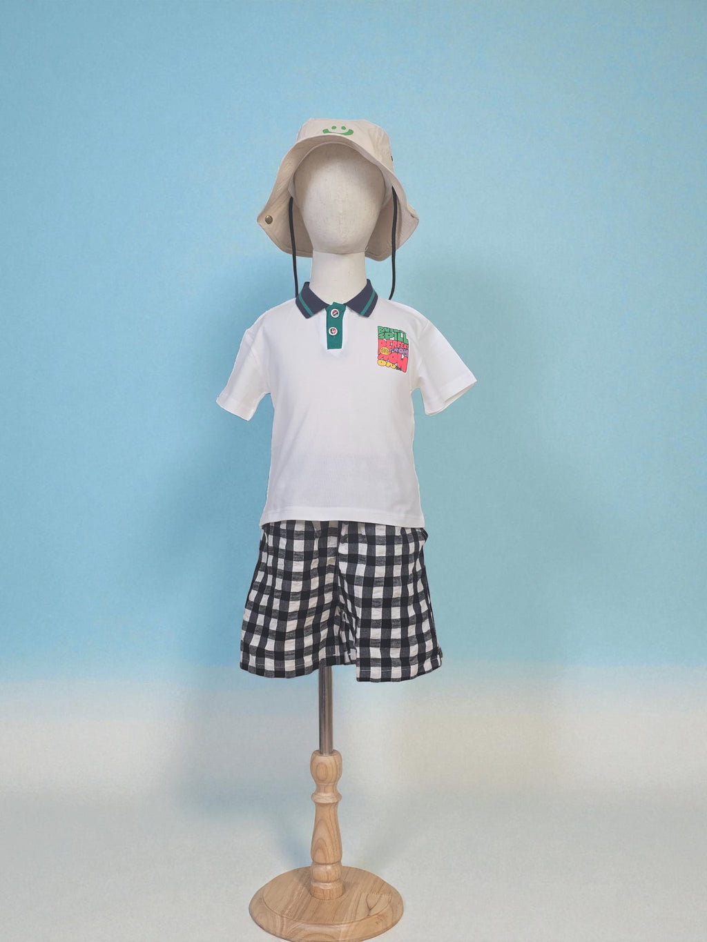 Black & White Check Shorts