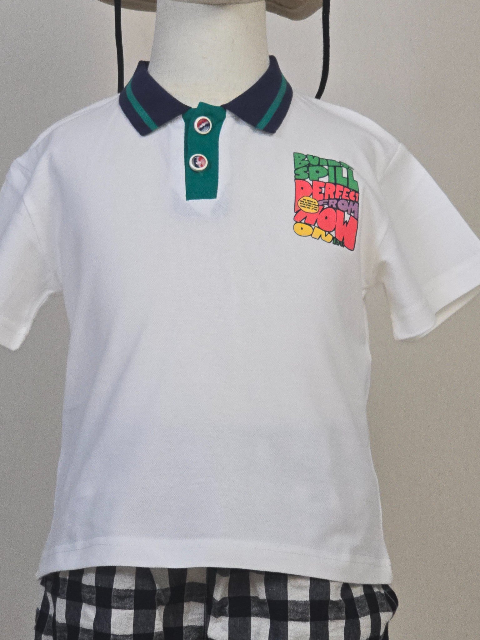 Retro Graphic Kids Polo Shirt