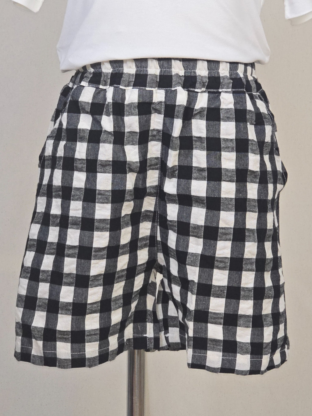 Black & White Check Shorts