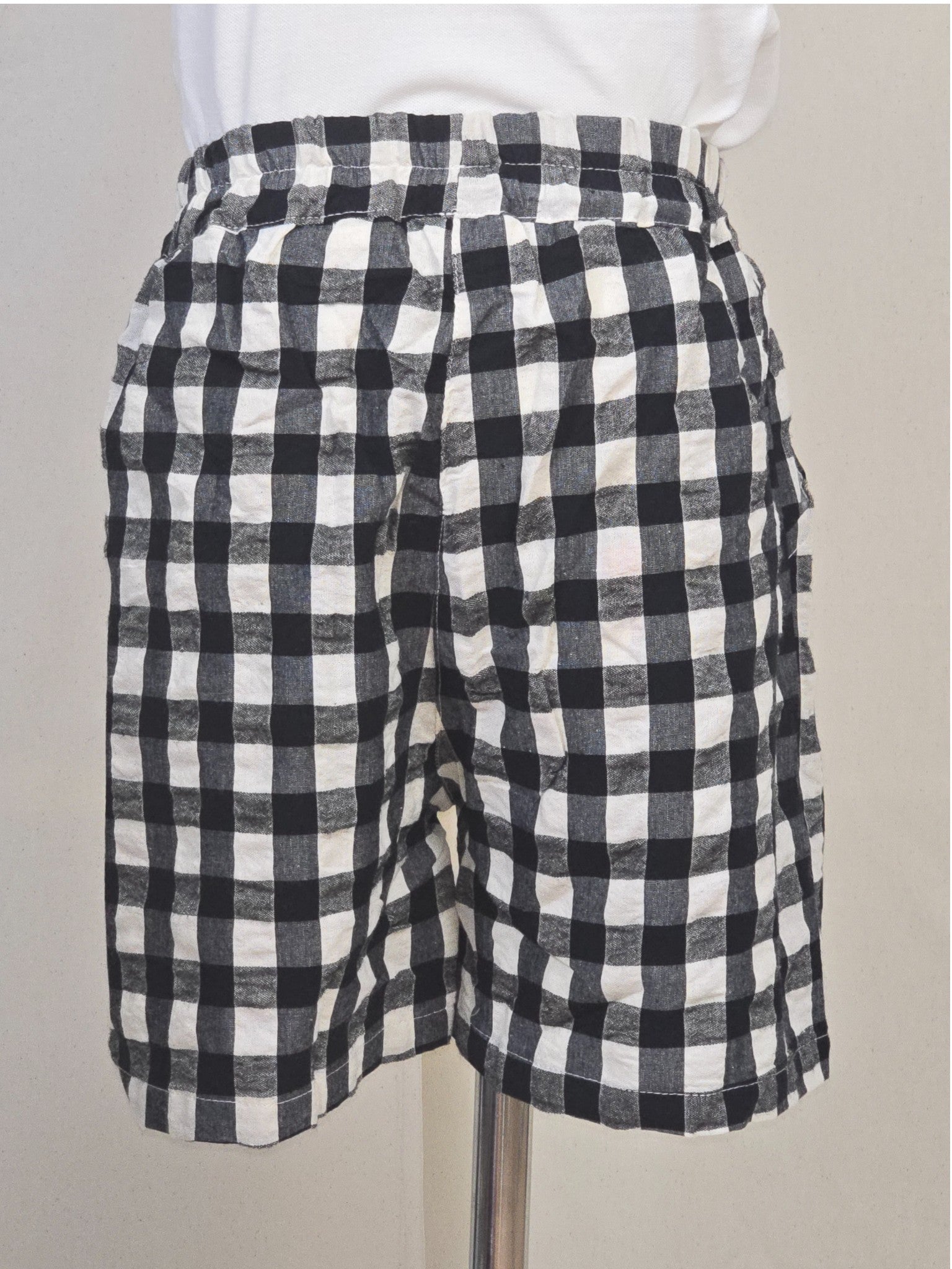 Black & White Check Shorts