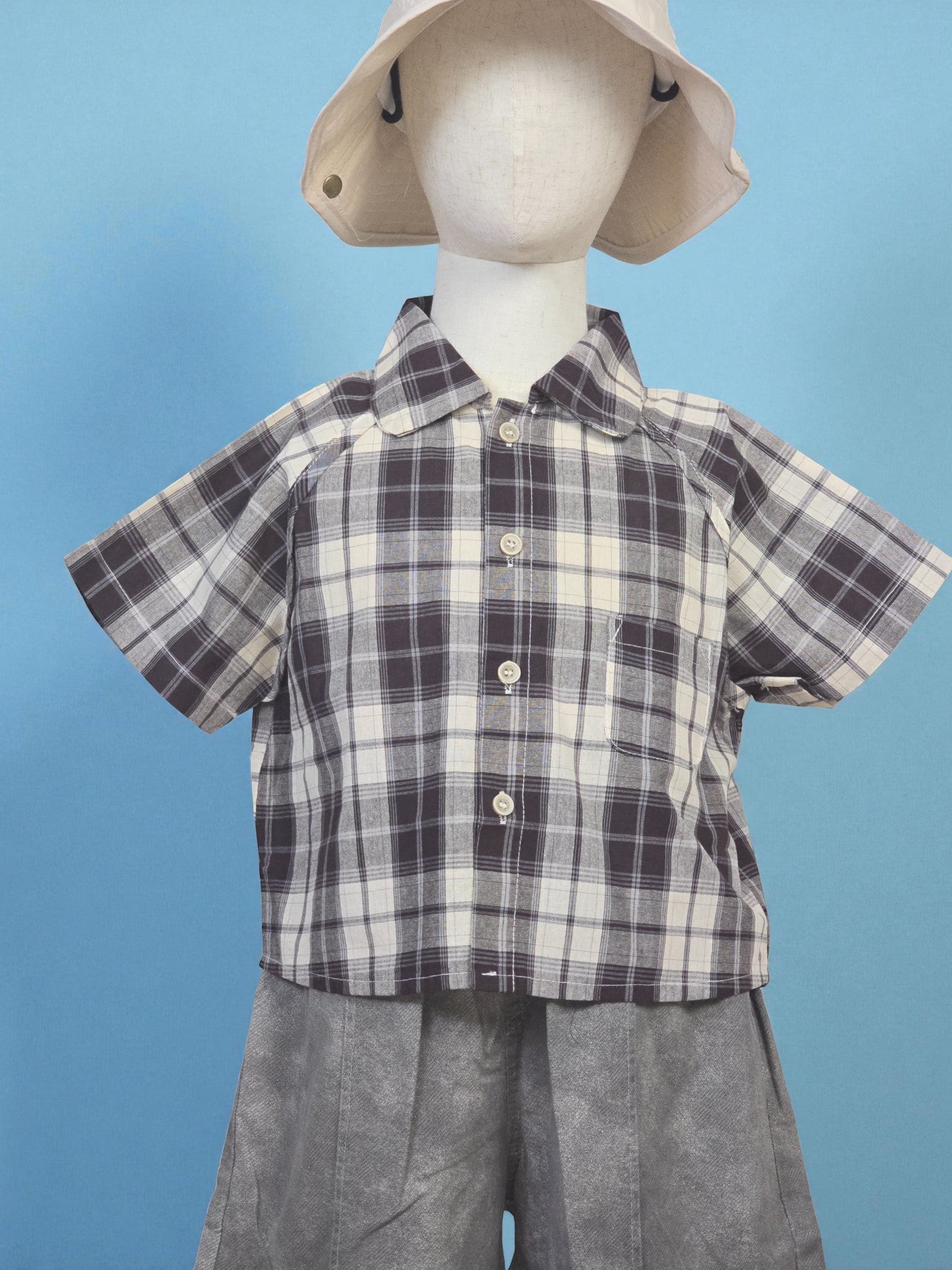 Plaid Short Sleeve Button Shirt