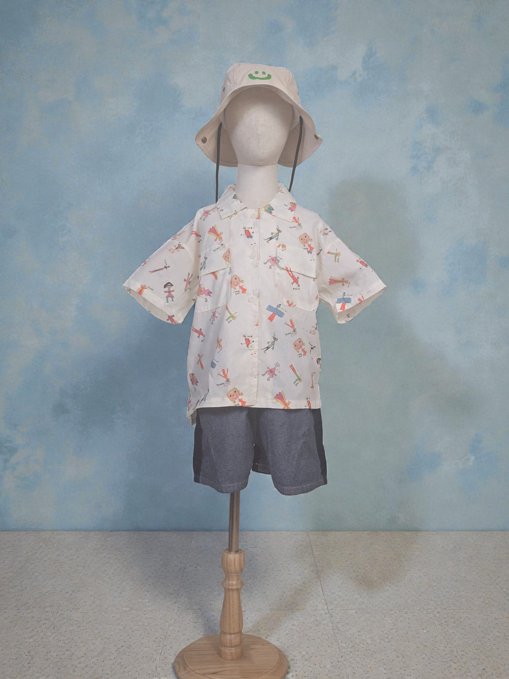 Sketch Art Button-Up Shirt