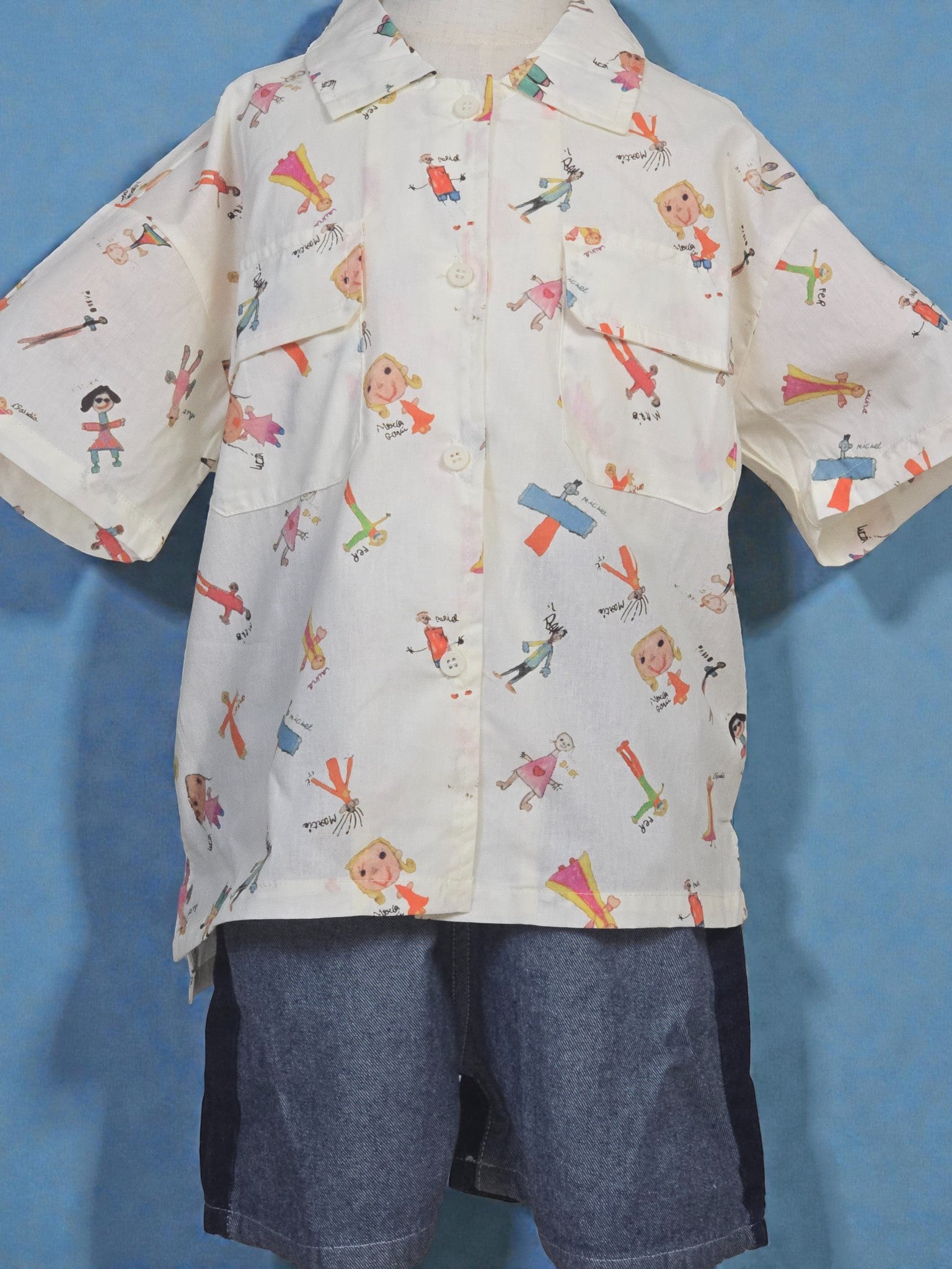Sketch Art Button-Up Shirt