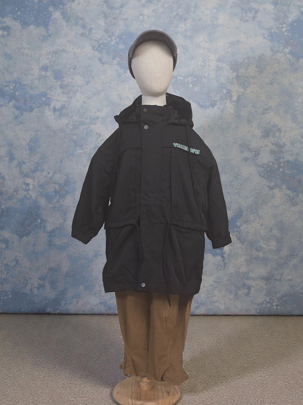 Black Oversized Hooded Parka Jacket