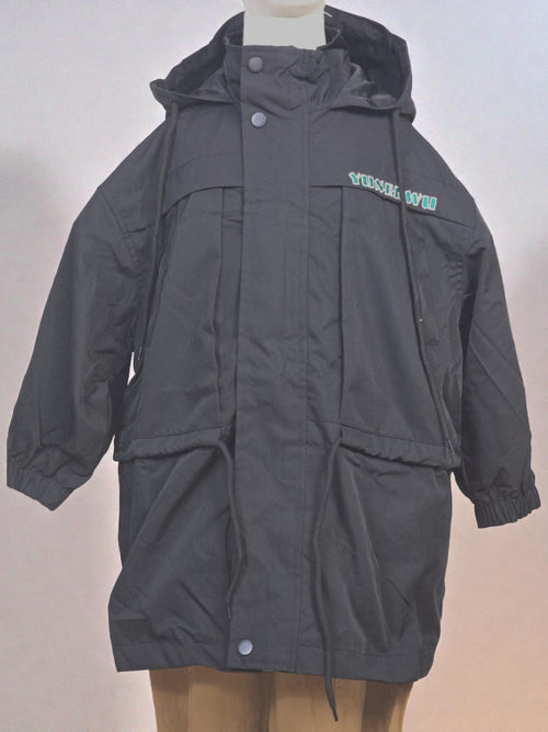 Black Oversized Hooded Parka Jacket