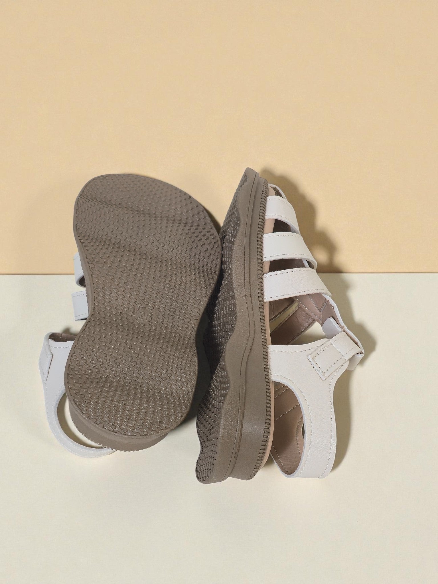 Girls Classic White Buckle Sandals