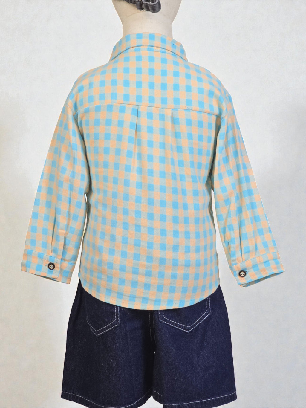 Teal checkered shirt boys flannel casual Teal