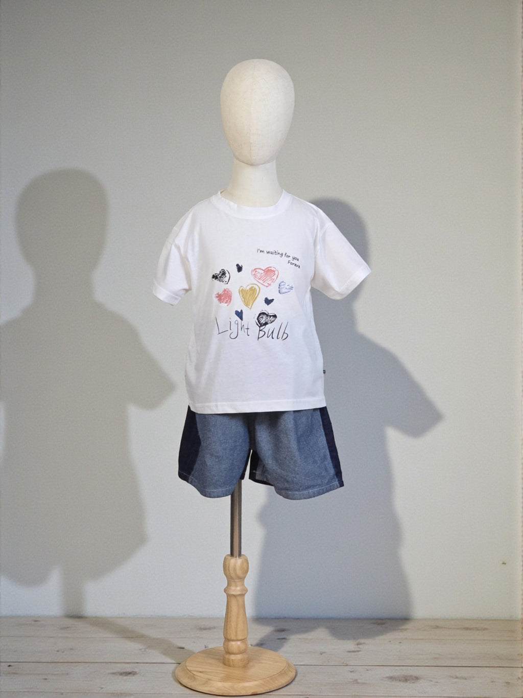 Hearts Graphic White Tee