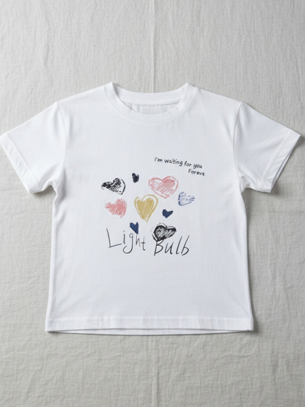 Hearts Graphic White Tee