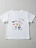 Hearts Graphic White Tee