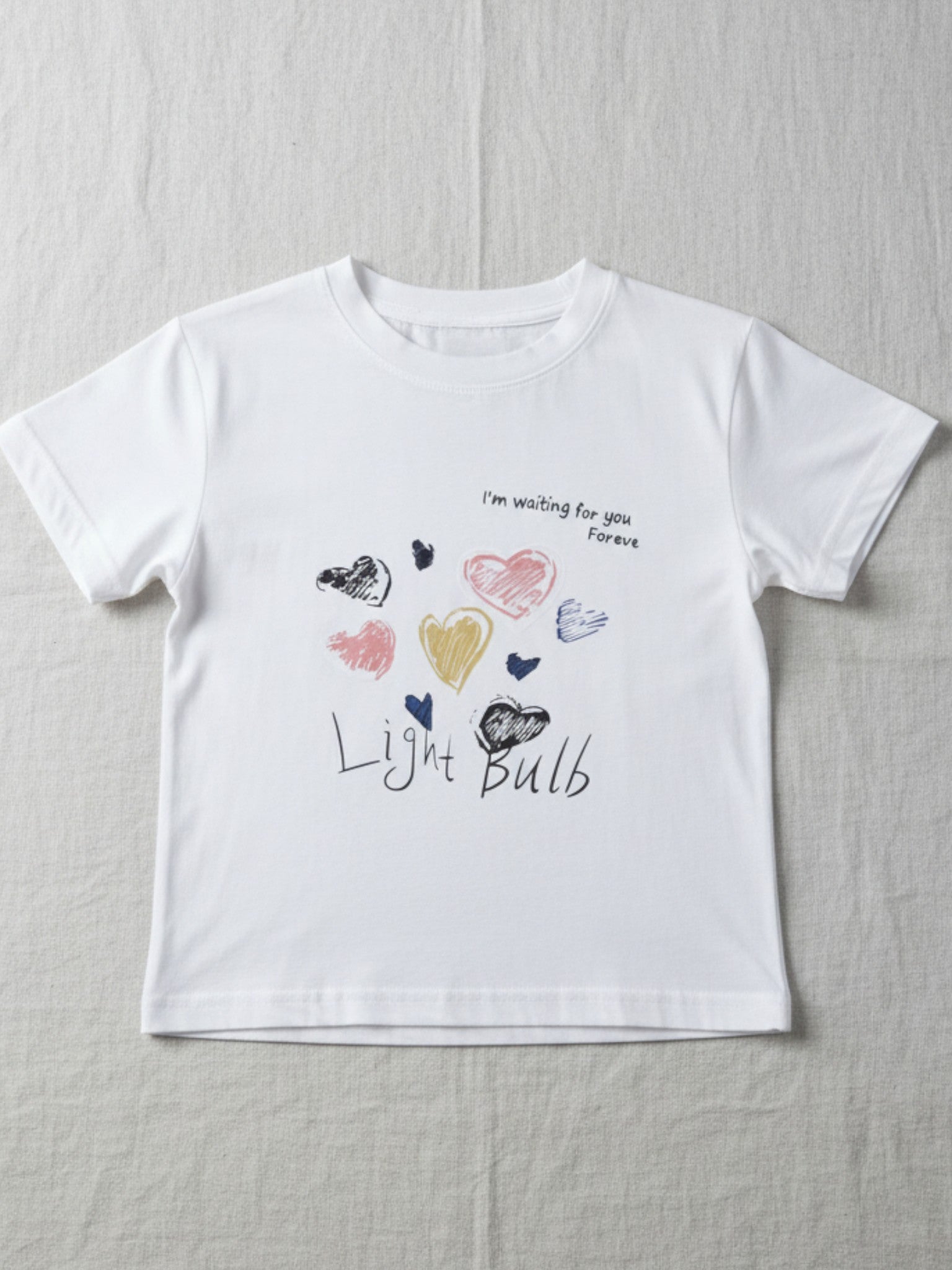 Hearts Graphic White Tee