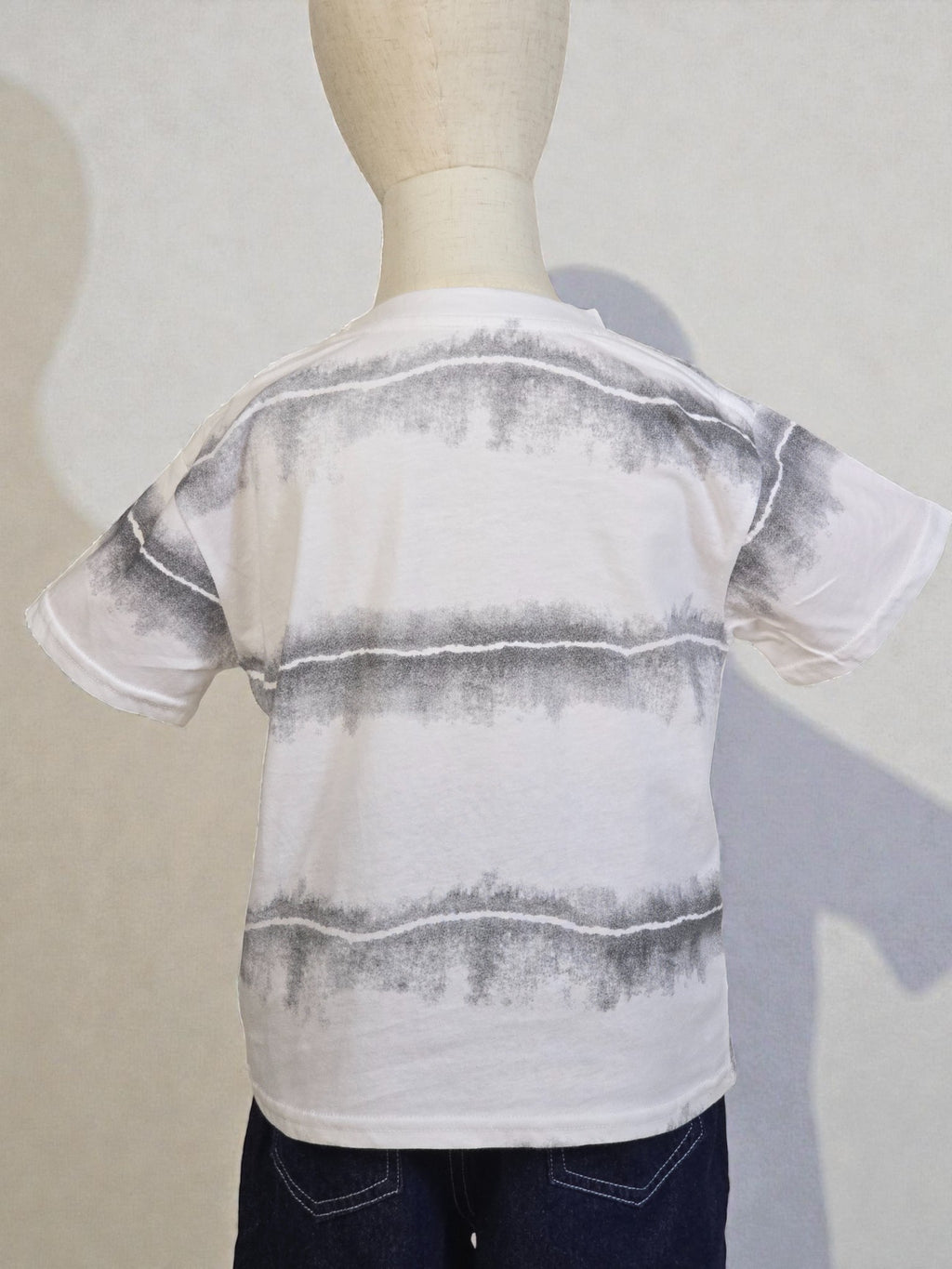 Kids Grey Wave-Dye Tee