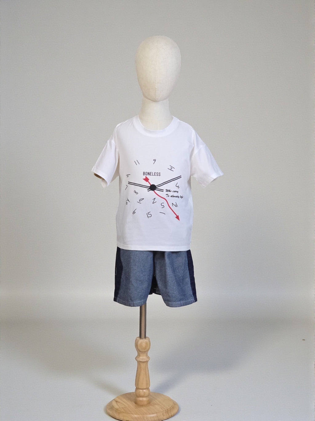 Kids White Clock Graphic Tee