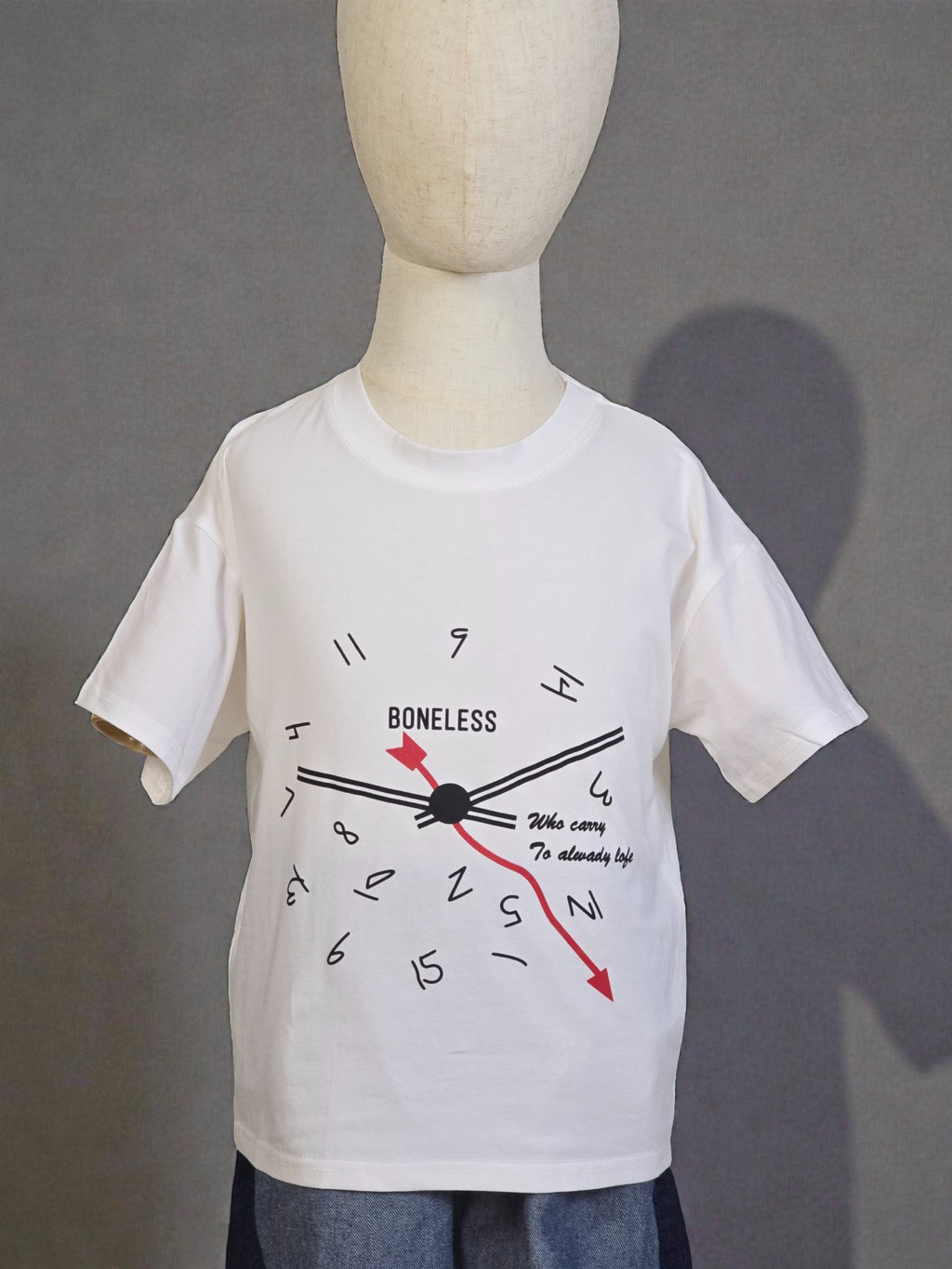 Kids White Clock Graphic Tee
