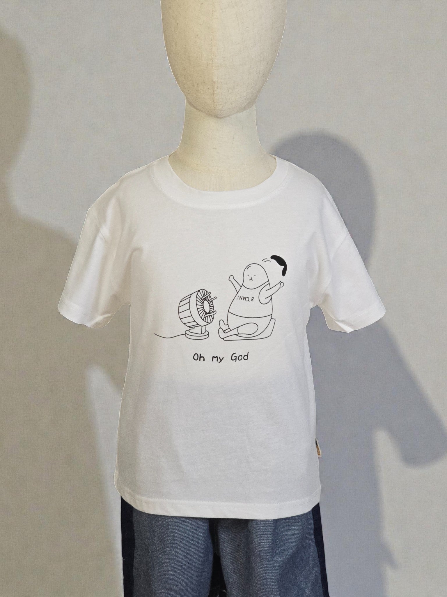 Kids Funny Line-Art Graphic Tee