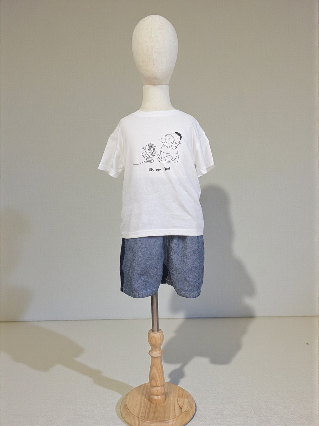 Kids Funny Line-Art Graphic Tee