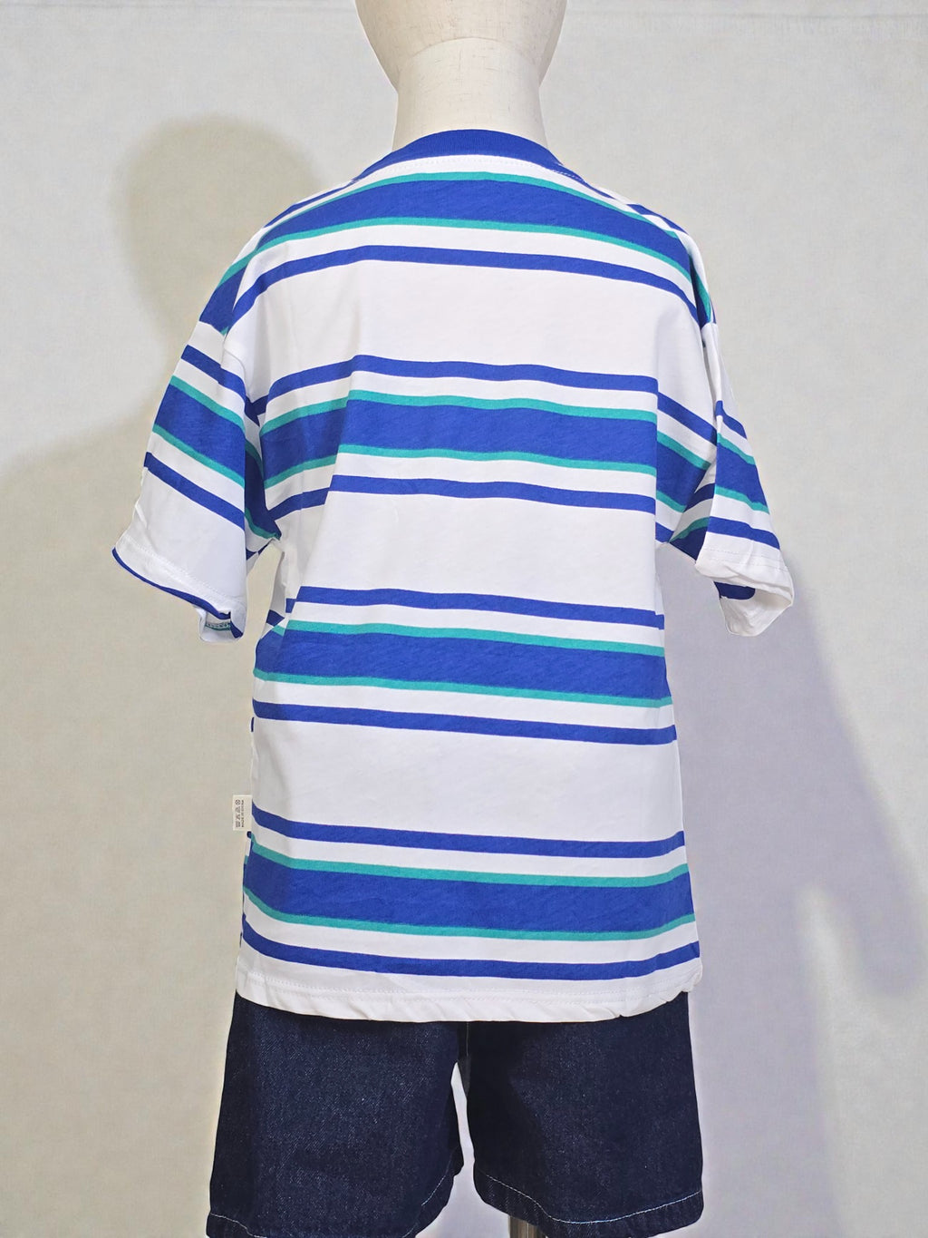 Blue Stripe kids boys t shirt cheap
