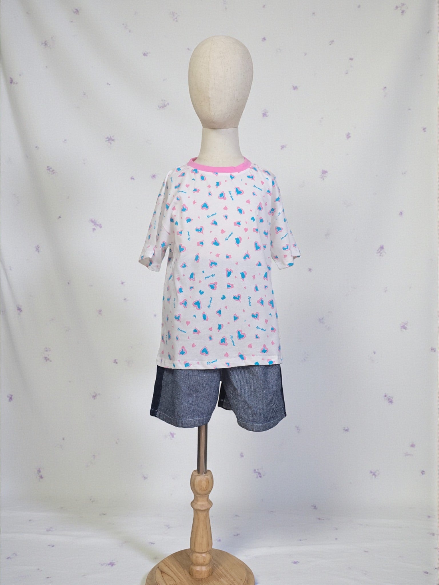 Pastel Heart Scatter Tee