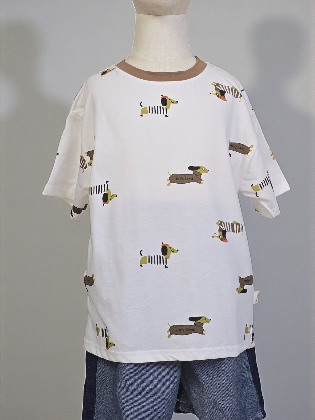 Playful Dachshund Print Tee