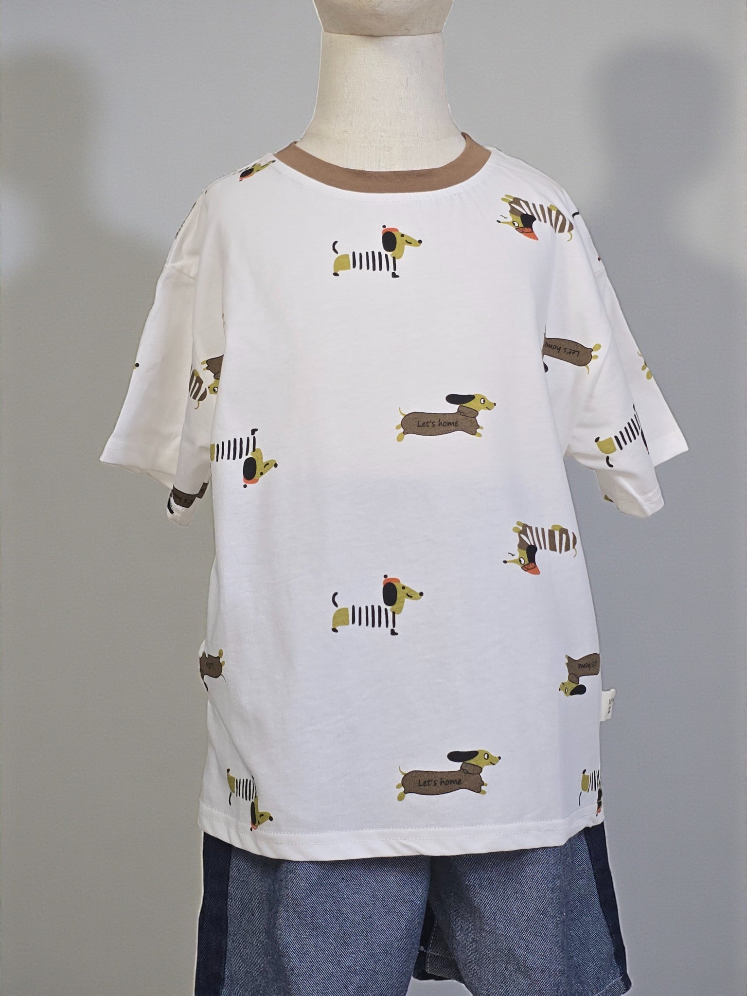 Playful Dachshund Print Tee