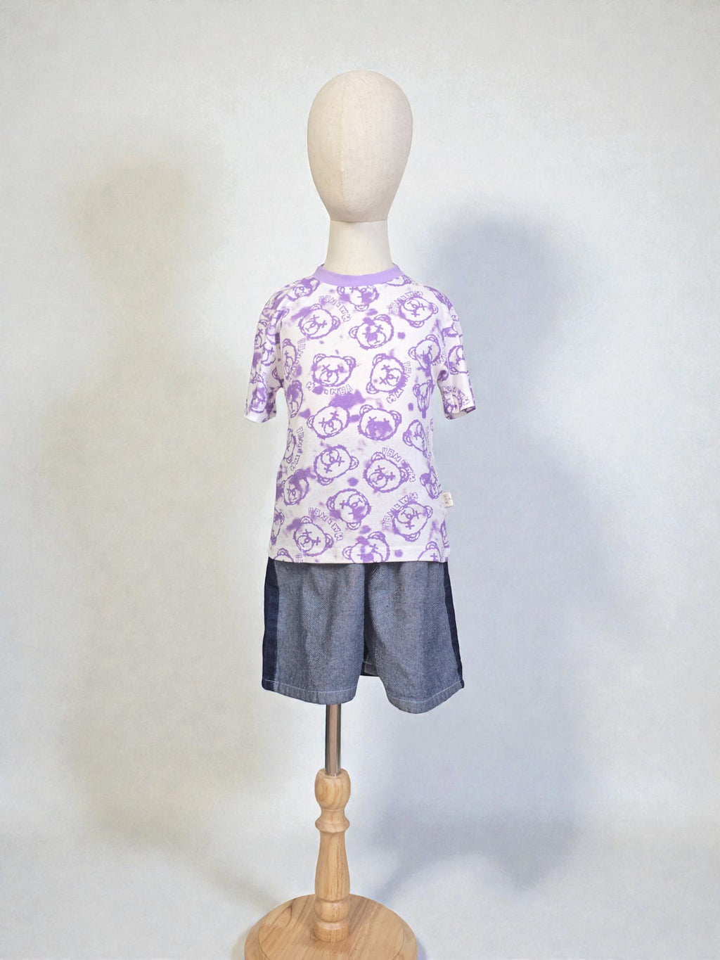 Purple Bear Stamp Graphic Tee