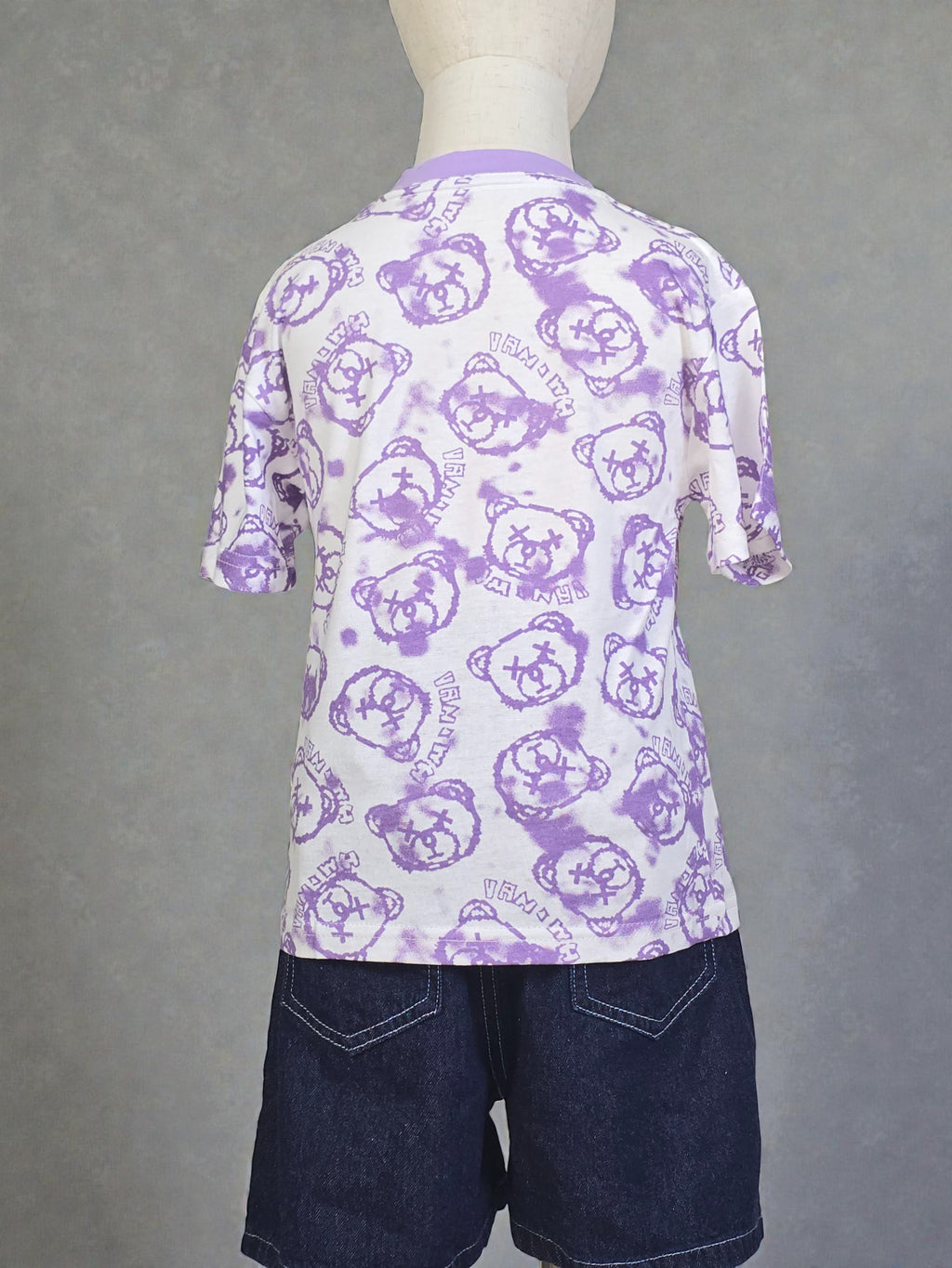Purple Bear Stamp Graphic Tee
