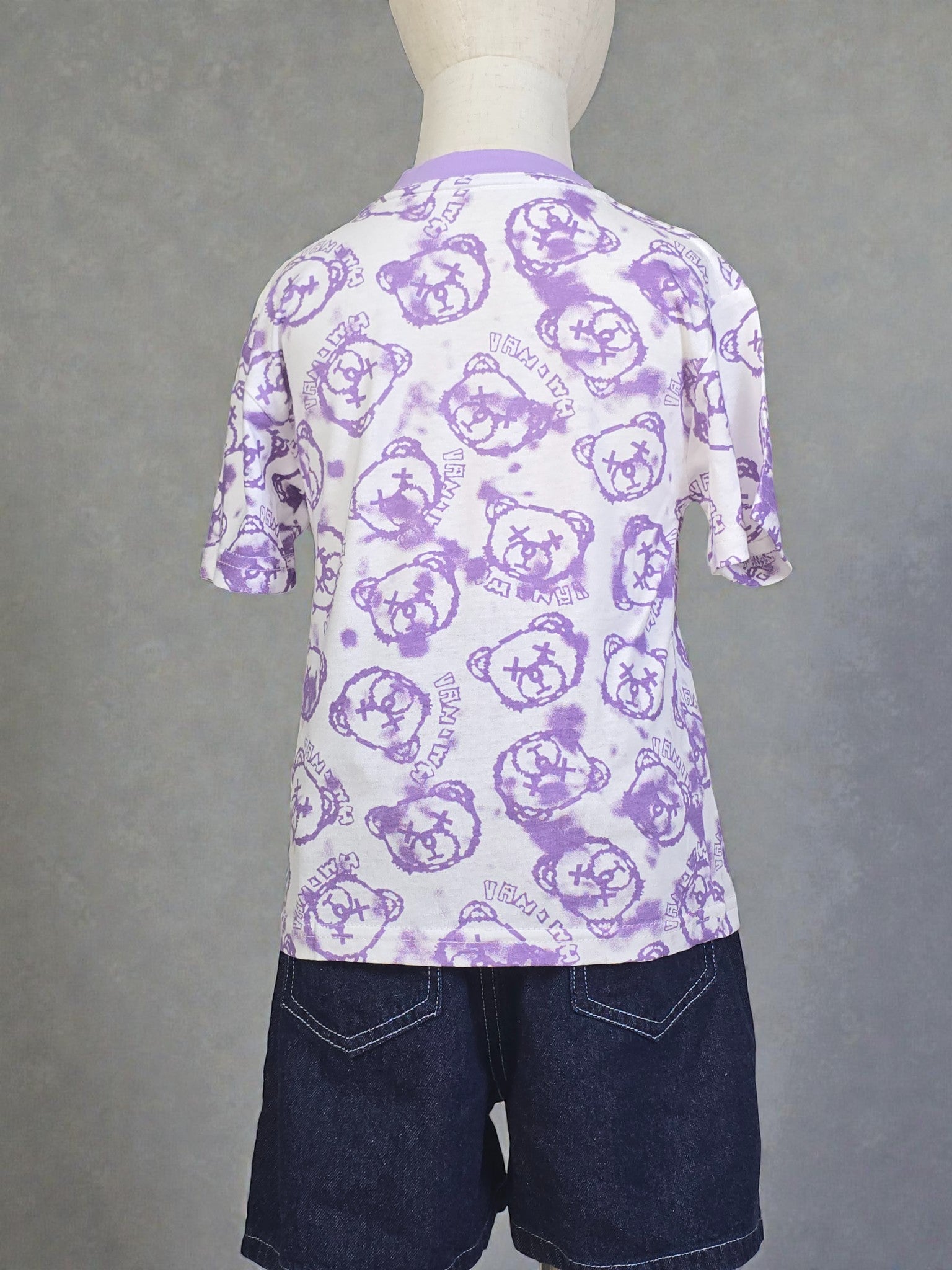 Purple Bear Stamp Graphic Tee