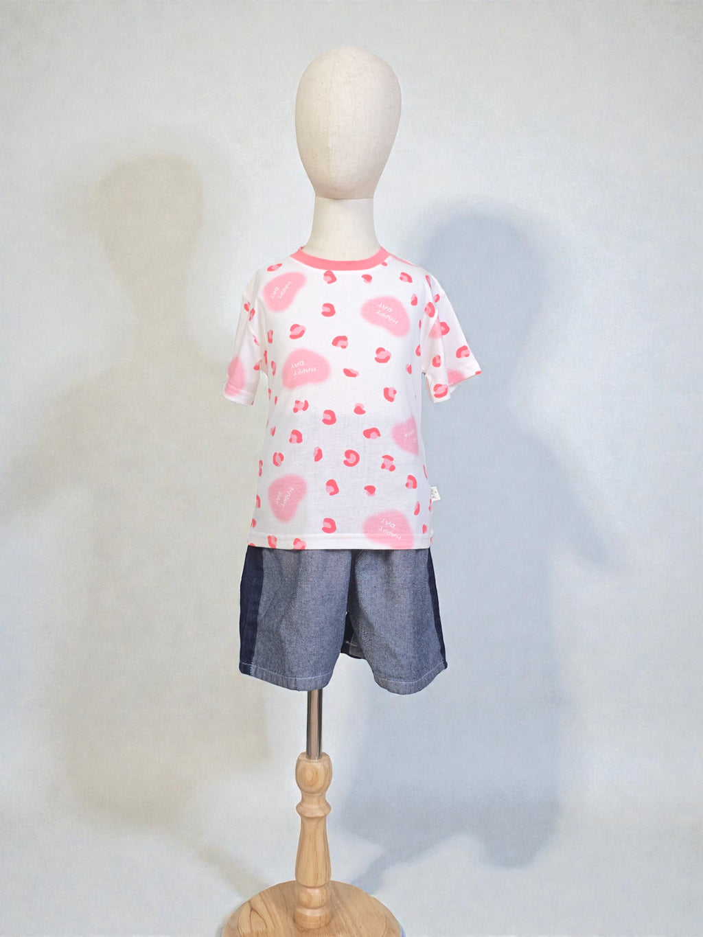 Pink Heart Scatter Tee