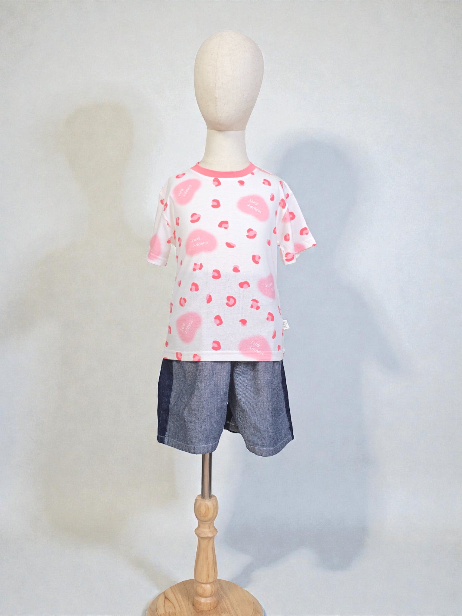 Pink Heart Scatter Tee