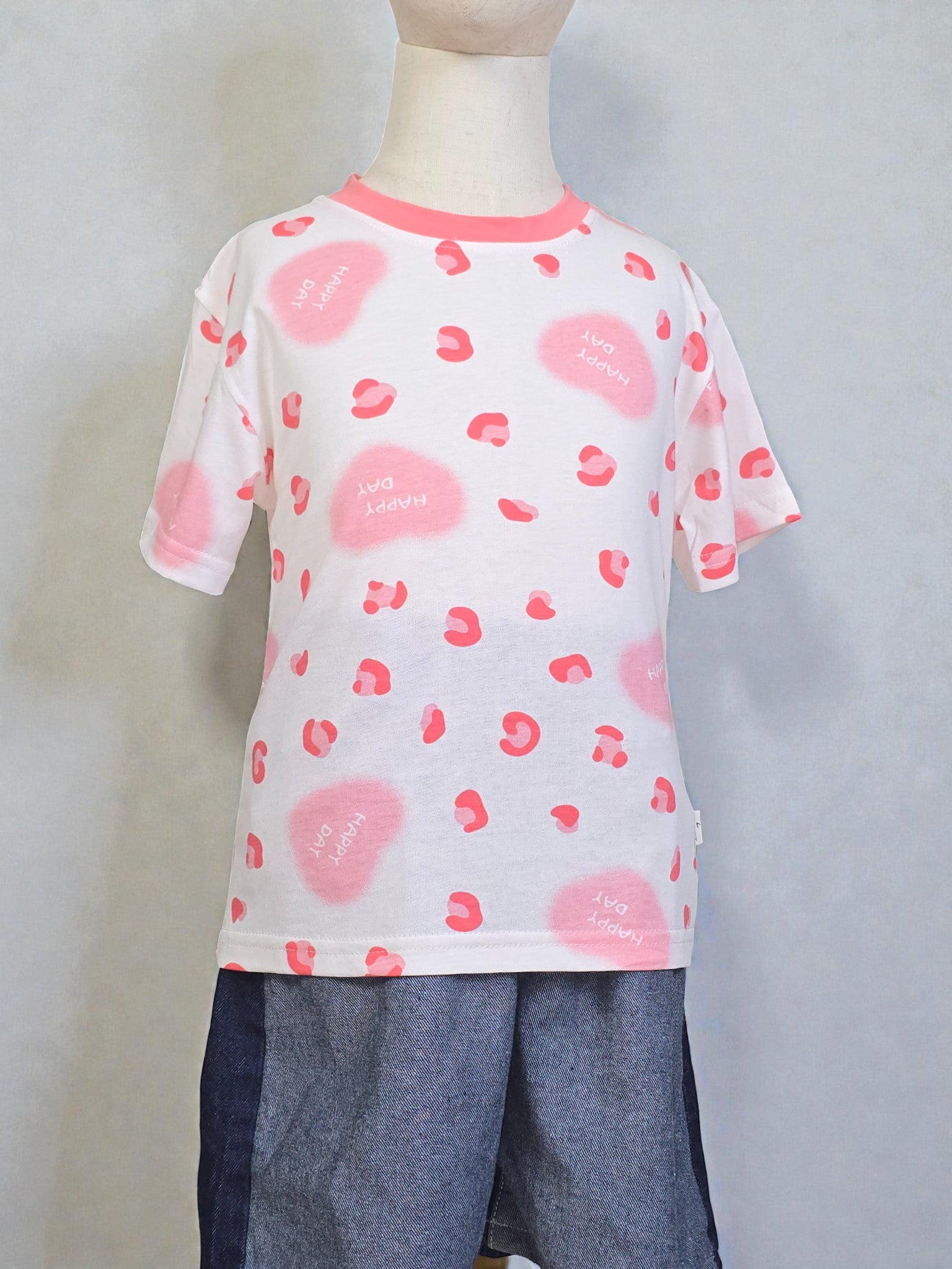 Pink Heart Scatter Tee