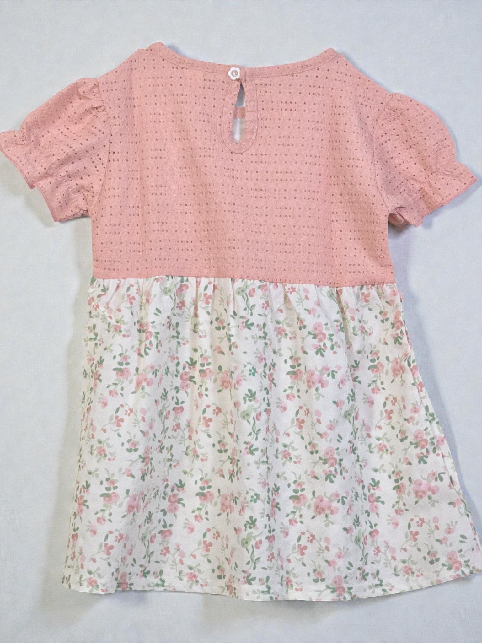 flower dress kids clothing dress cute flowers 2-4 years. pink 2