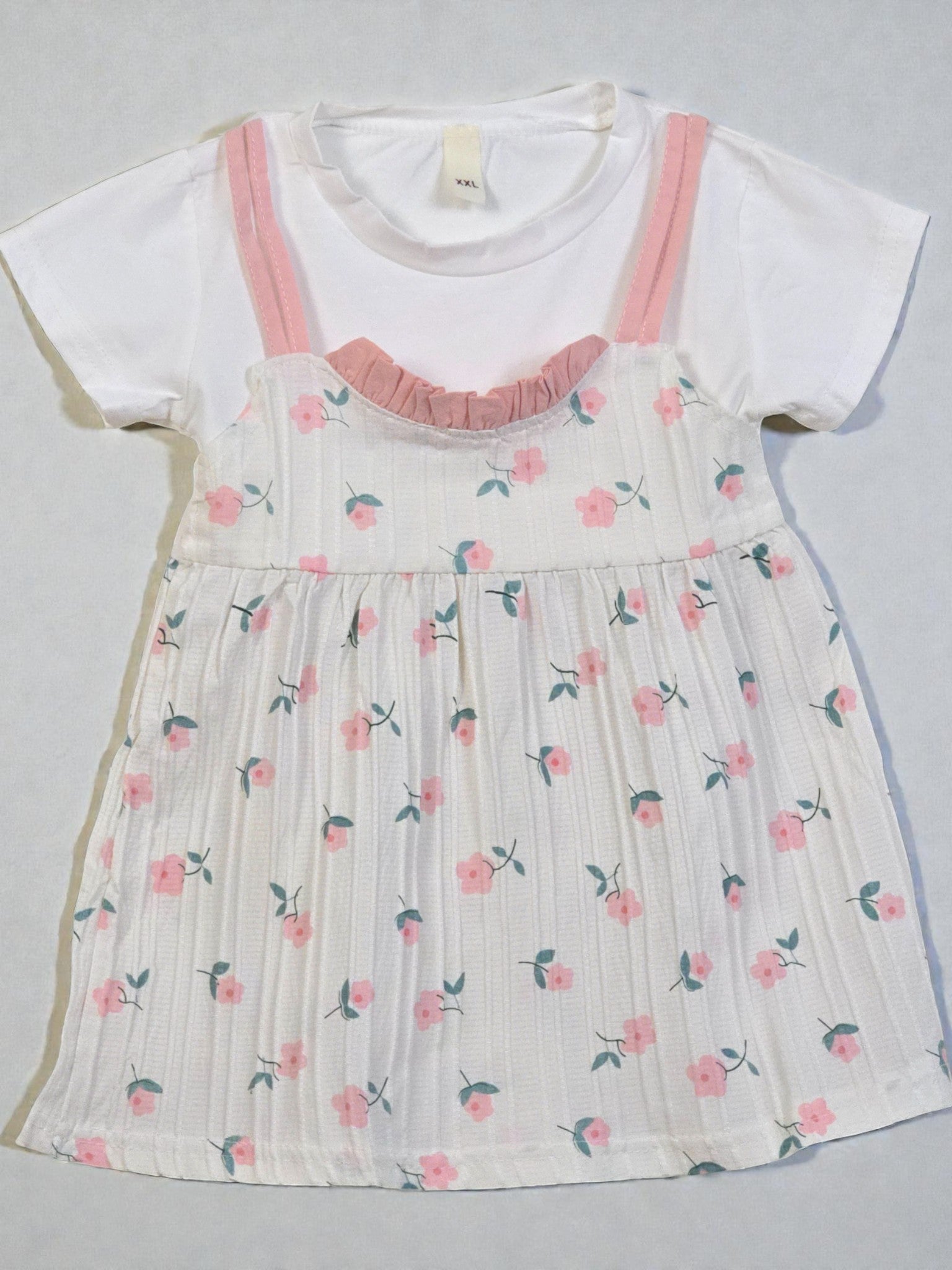 Soft Pink Tee Smock Mini Dress