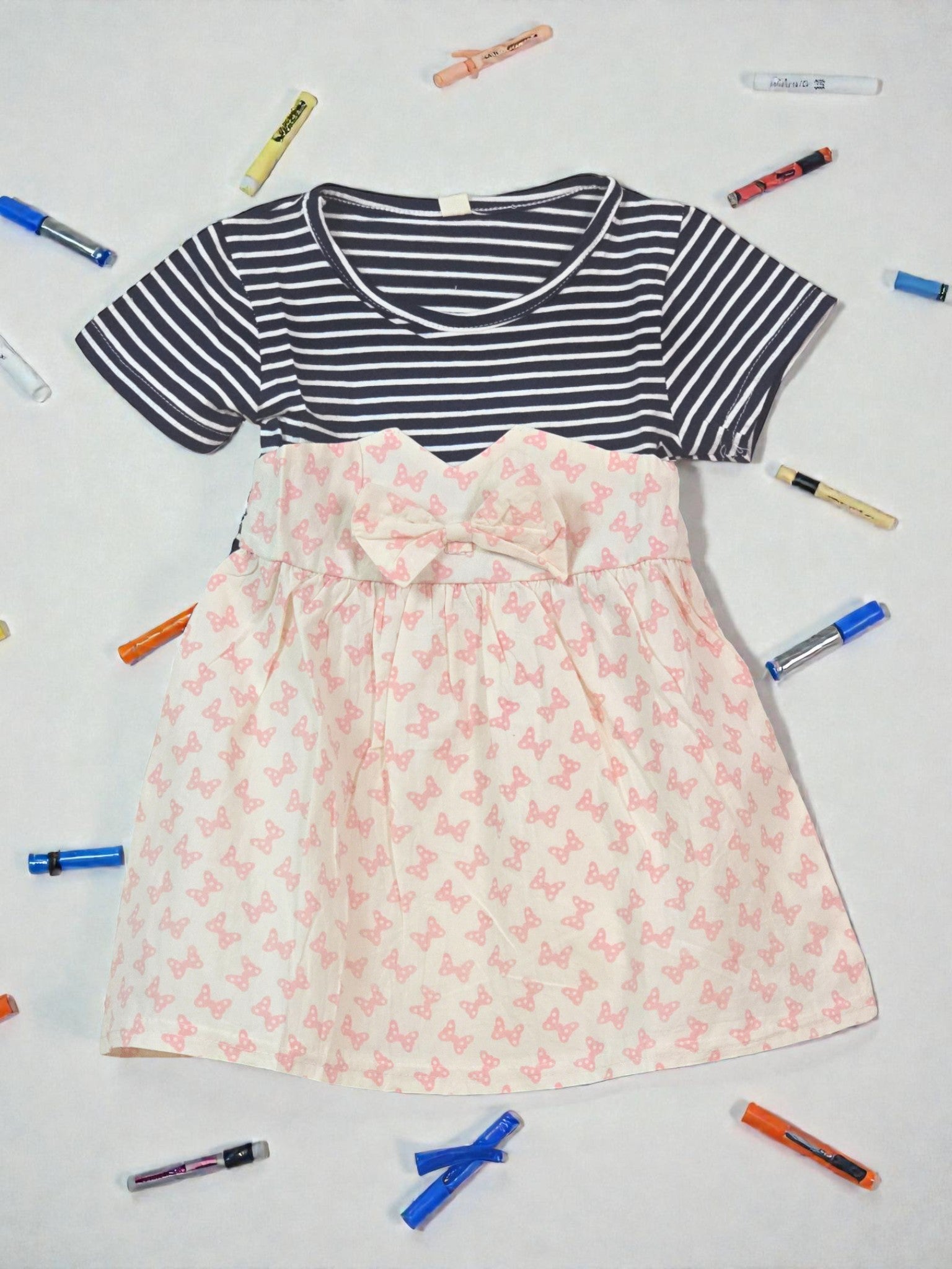 Soft Pink Tee Smock Mini Dress