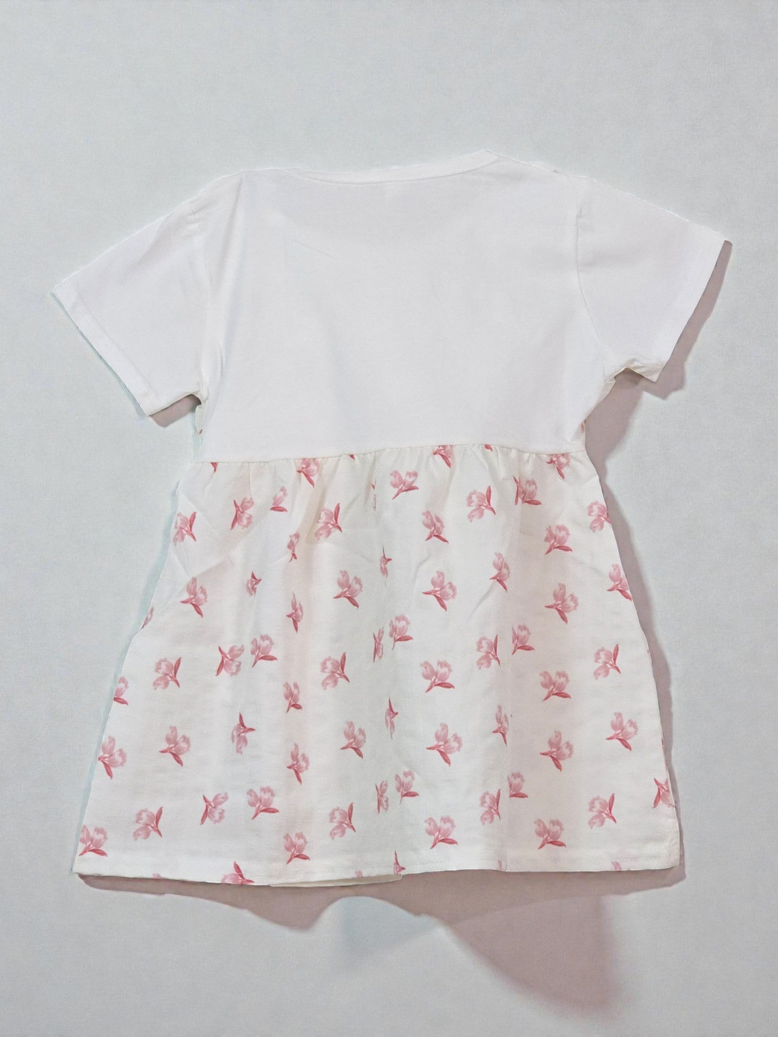 Soft Pink Tee Smock Mini Dress