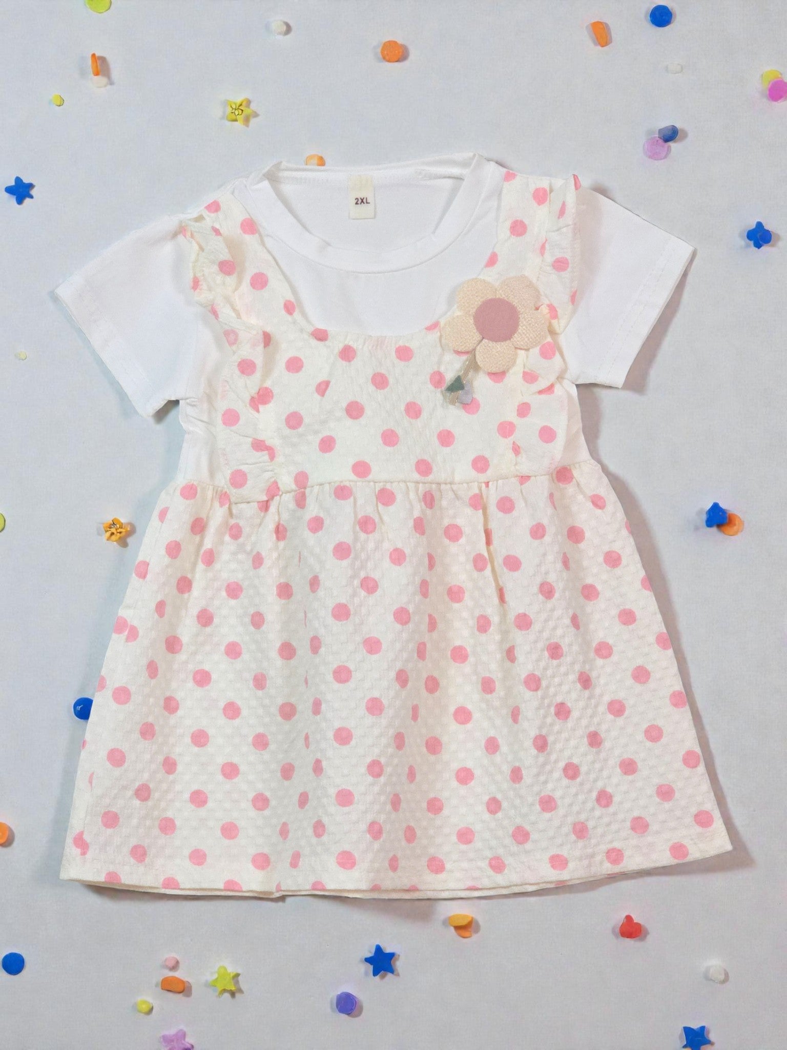 Soft Pink Tee Smock Mini Dress