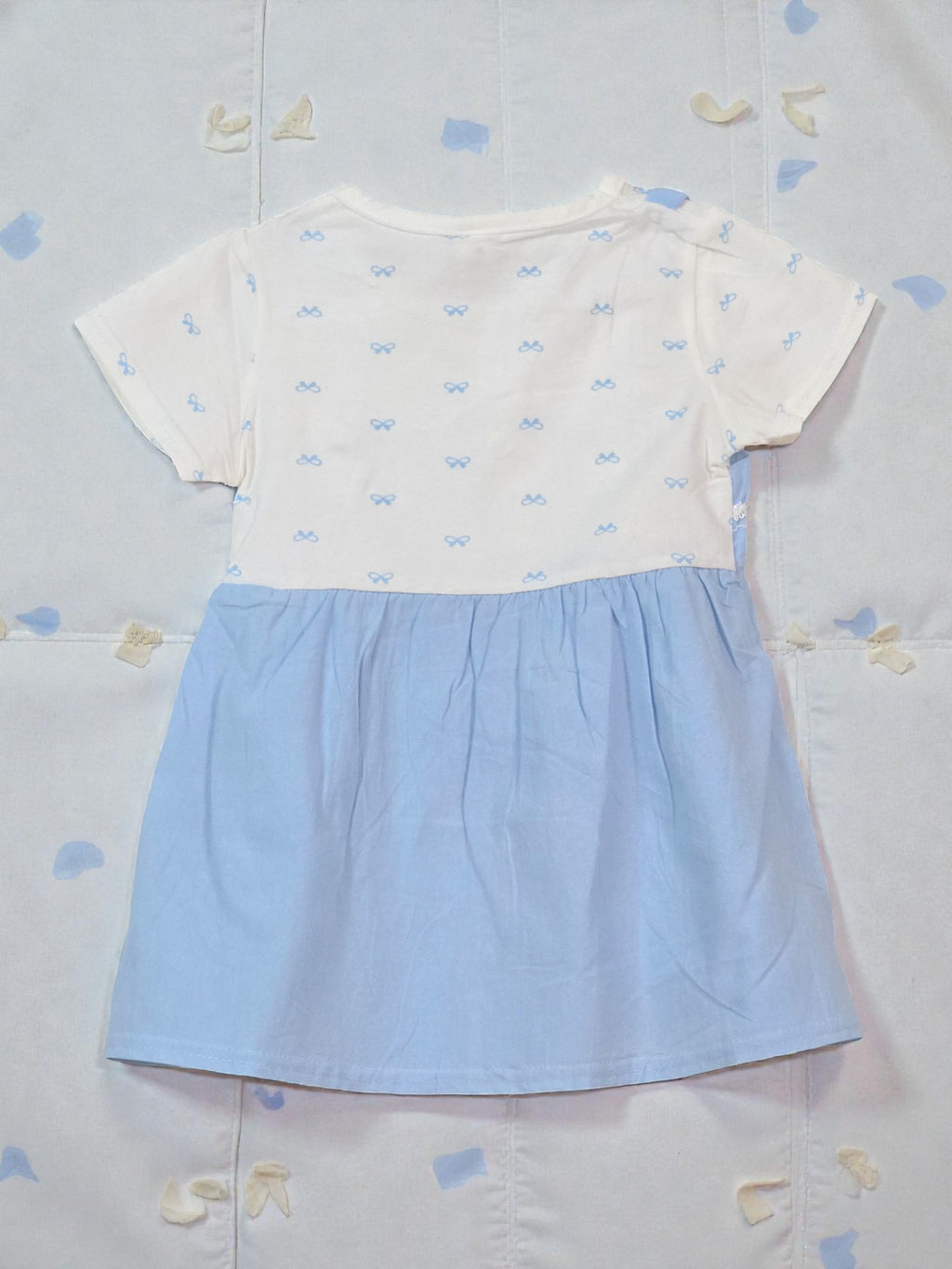 Light blue dress with white top on a light gray background Sky Blue