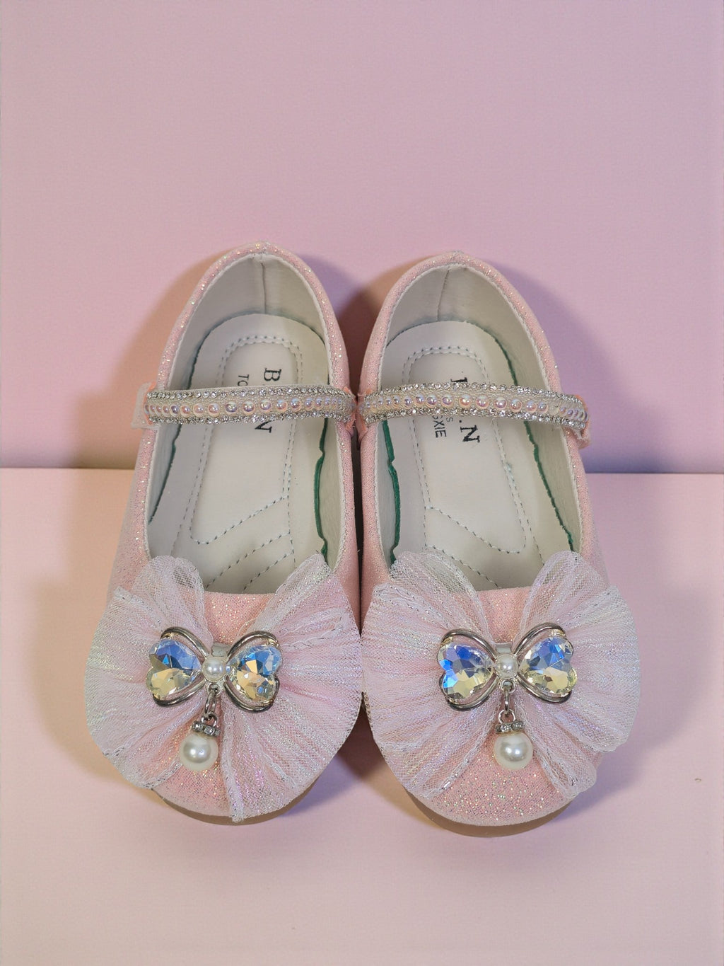 Girls Sparkle Bow Shoes
