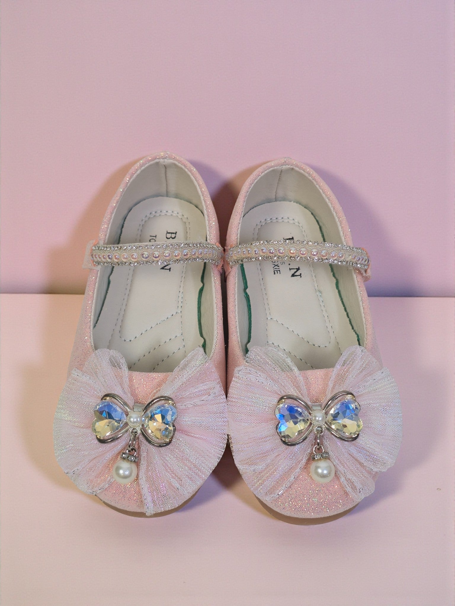 Girls Sparkle Bow Shoes